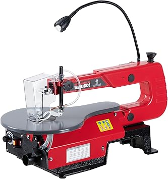 16-Inch Variable Speed Scroll Saw With Extra-Large Adjustable Tilting Work Table and Led Work Light - Perfect for Woodworking
