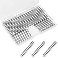 Vista 31 de MroMax 100 pasadores cilíndricos de acero inoxidable 304 M1.0.197 x 0.236 in, clavijas de soporte de estante para dispositivos metálicos