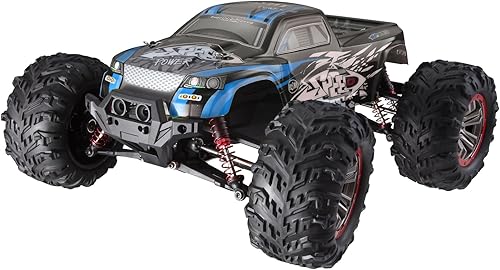 Miniatura 3 de 110 RTR Fast RC Cars, 30 mph Hobby Electric Off-Road Monster Truck, auto RC de alta velocidad impermeable 4WD auto azul con control remoto con dos