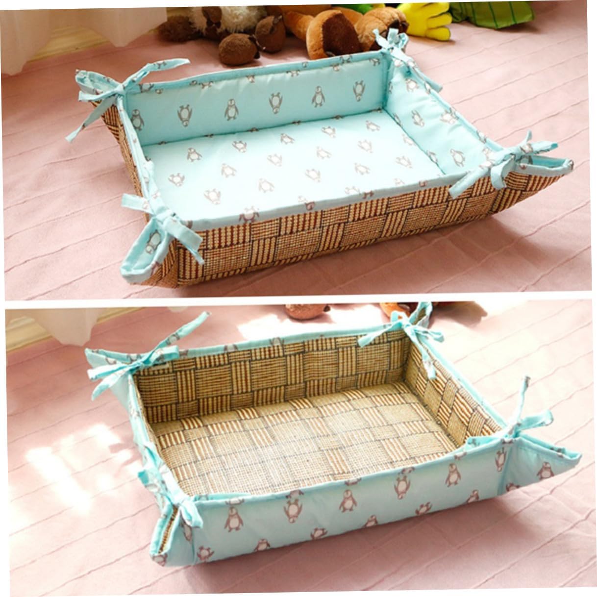 SUPVOX Pet Summer Sleeping Mat Dog Berth Large 60-75cm Ice Blue Cooling Pet Rest Mat Cat Bed for Indoor and Outdoor Use