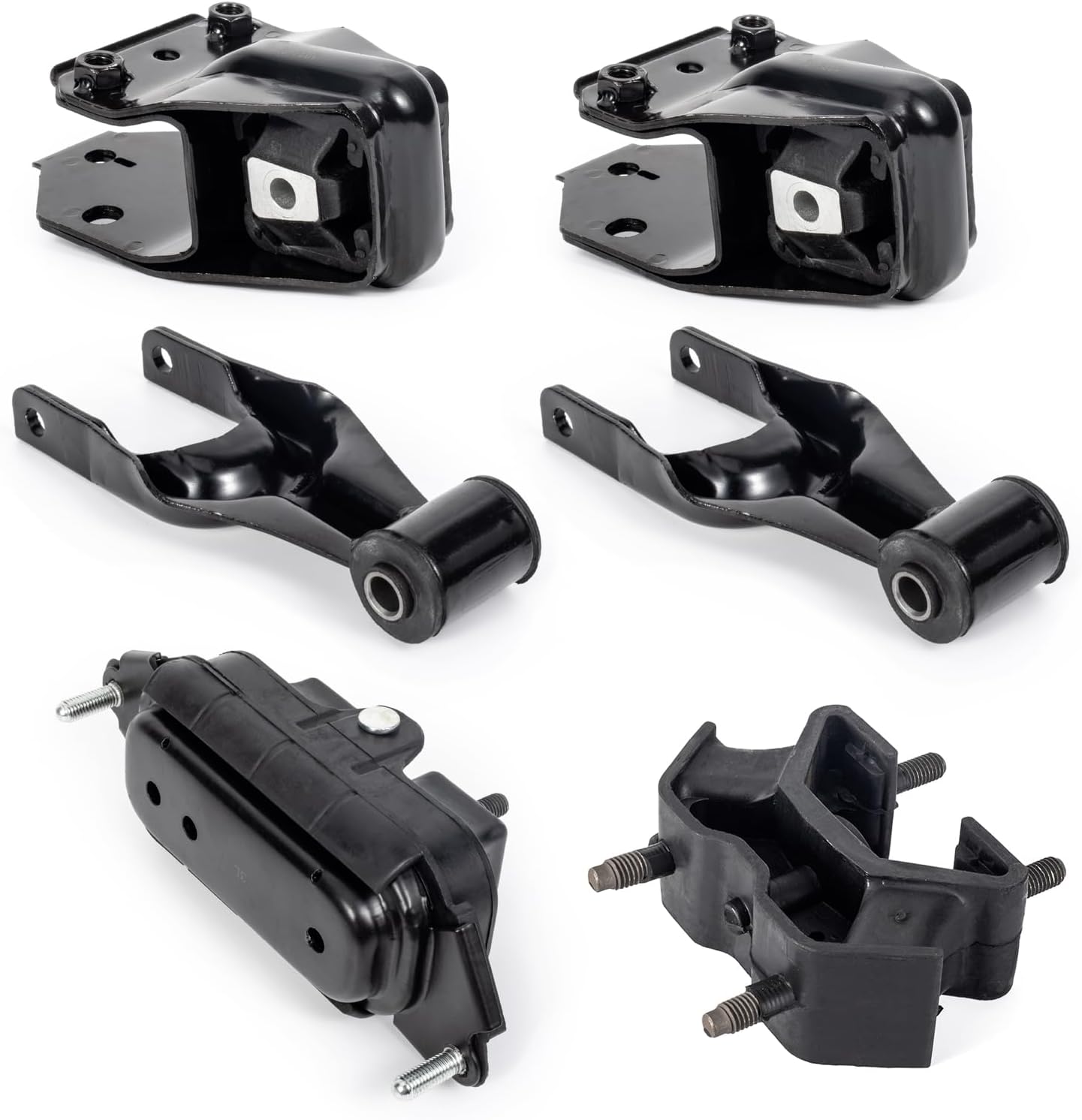 ENA Engine Motor and Trans Mount Set of 6 Compatible with Chevrolet 2006 2007 2008 2009 2010 2011 Impala 2006 2007 Monte Carlo 3.5L Replacement for A2818 A5372 A5372 A2906 A5263 A5263