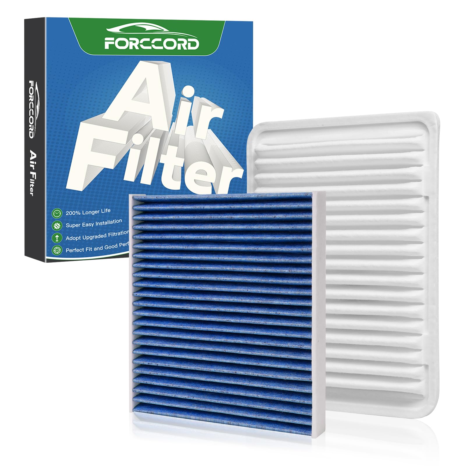 Cabin &amp; Engine Air Filter Kit for Toyota Camry L4 Gas 2007–2017