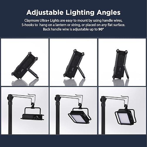 Miniatura 6 de CLAYMORE Ultra 3.0 (pequeña) luz de área portátil recargable USB-C para exteriores, 3 modos de color, 30 a 1200 lúmenes, batería de 11,600 mAh.