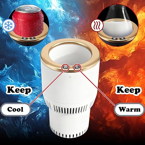 Miniatura 3 de Enfriador de vasos de automóvil 2 en 1, con control inteligente de temperatura, soporte para taza de café de viaje, soporte inteligente para vasos