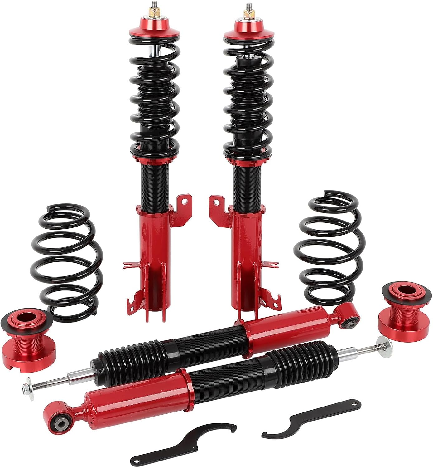 Coilover Height Adjustable Struts Shocks Coilovers ECCPP Fit for Honda for Fit 2009 2010 2011 2012 2013 2014 Suspension Struts Coil Spring Shocks