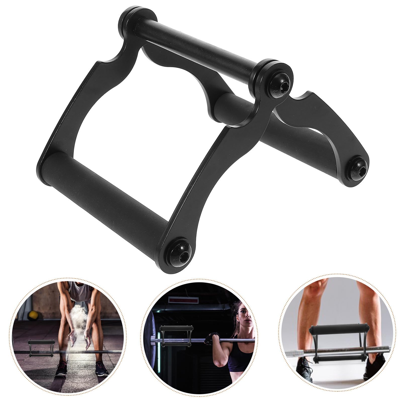 Mango de Polea Dorsal en V Ajustable Negro de Acero para Gimnasio | Diseño Robusto y Resistente al Desgaste, Agarre Ergonómico, Uso en Fuerza y Casa
