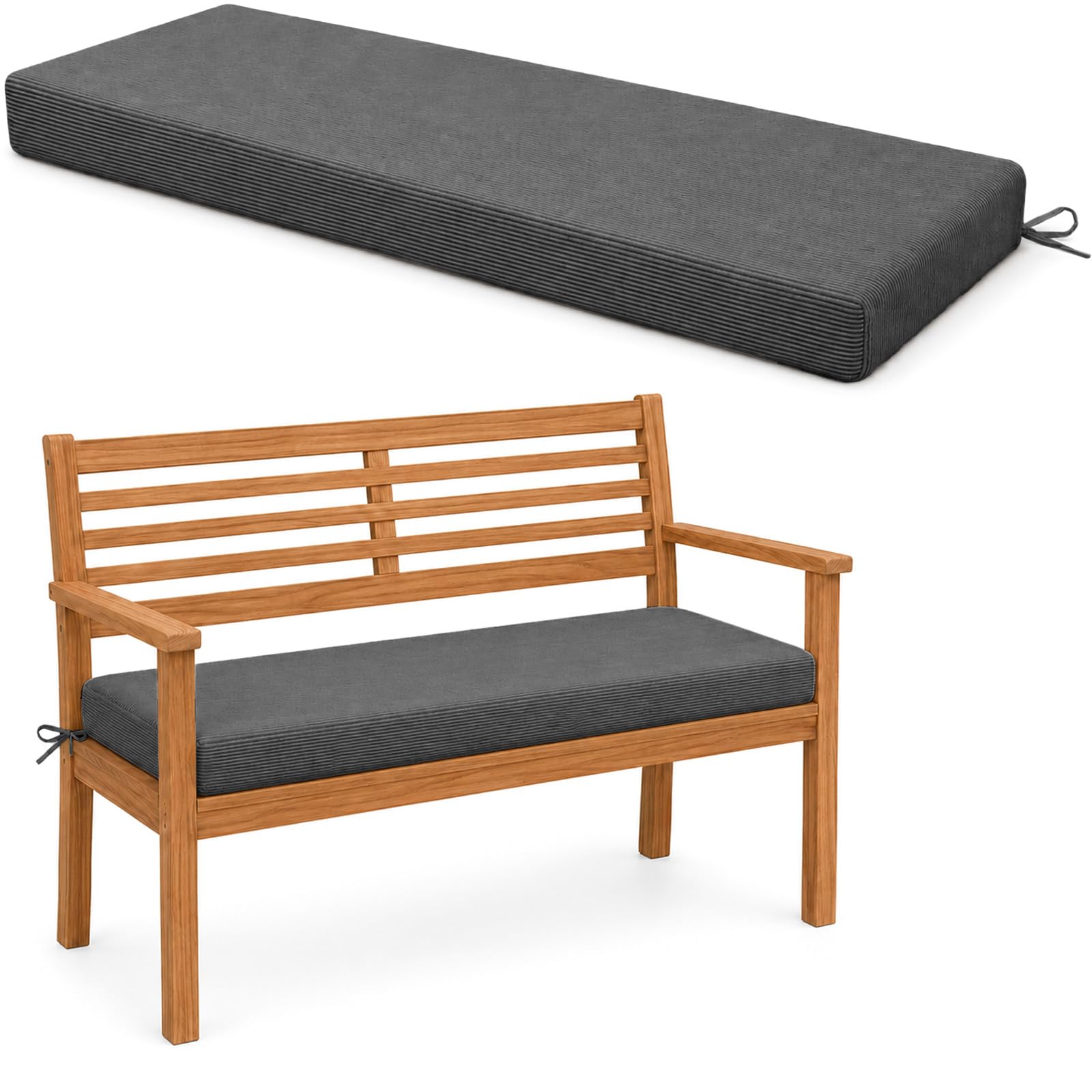 Corduroy Bench Cushion – 2/3/4 seater Garden Bench Cushion Indoor/Outdoor
