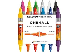 ONE4ALL Acrylic Twin Pump Marker Set of 12