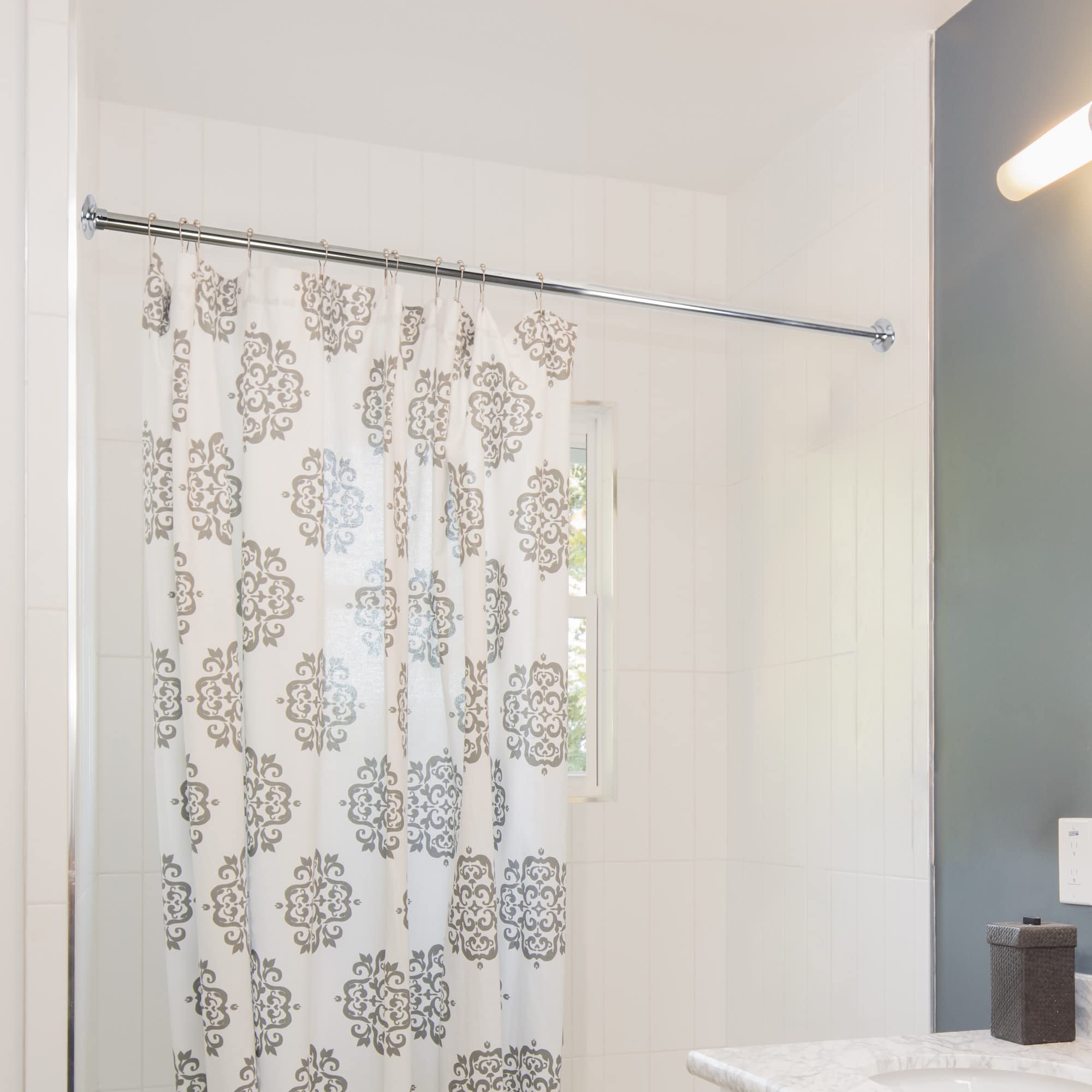 Design House 559120 - Barra de ducha de acero inoxidable de 60 pulgadas, 5 unidades, cromo pulido