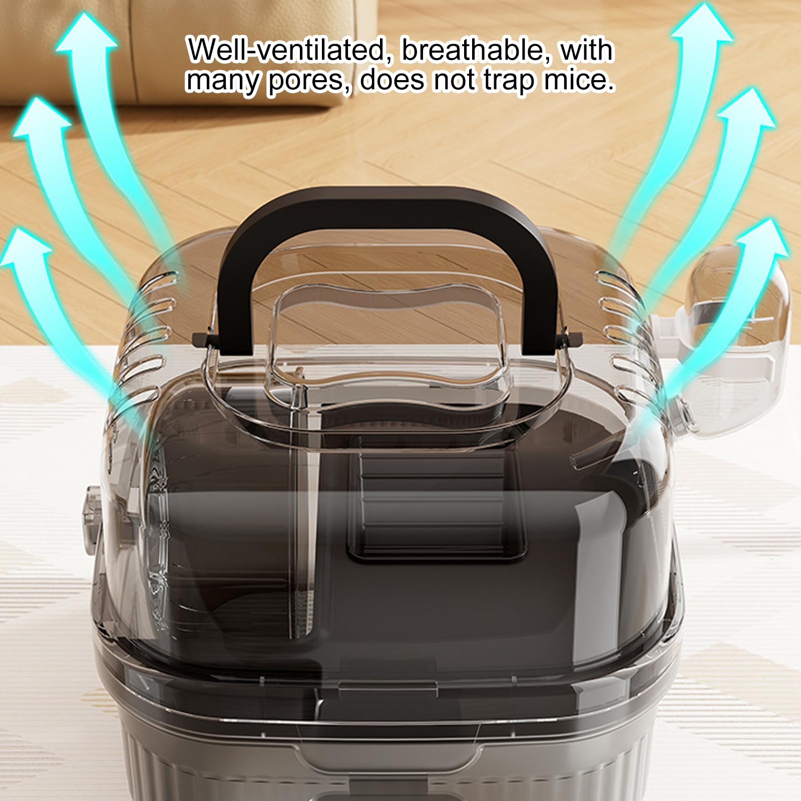Tragbarer Hamster Habitat Reisekäfig mit klarem Sichtdesign und Stabiler Konstruktion für den Innen und Außenbereich mit kleinen Haustieren Belüfteter Kleintier Reisekäfig