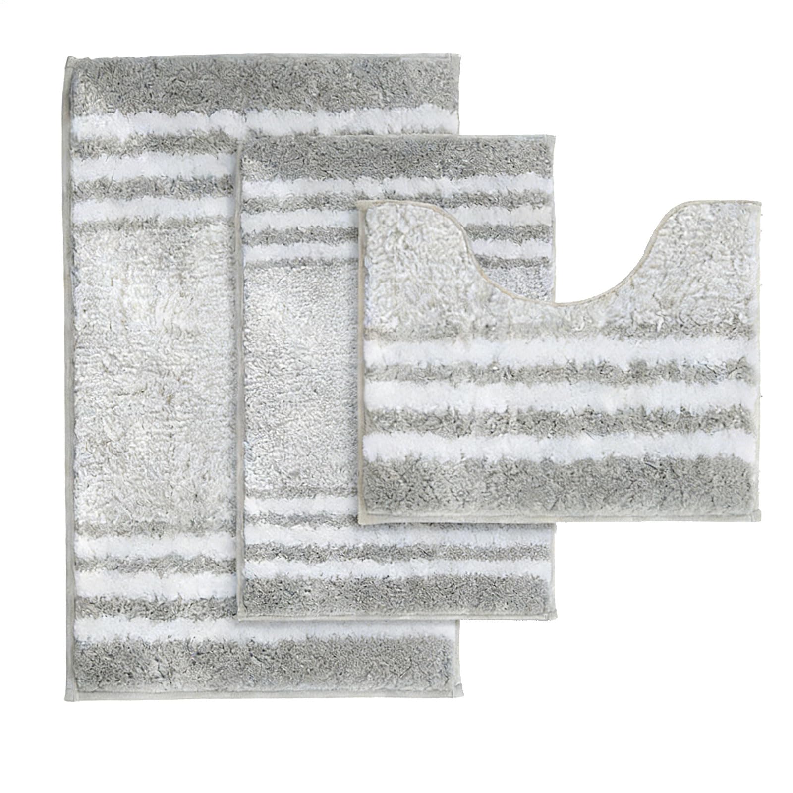 Tsophreniq Washable Bathroom Carpet Set Soft Polyester Fiber Slip Resistant for Toilet Floor Comfortable and Sturdy Slip Proof Toilet Mat