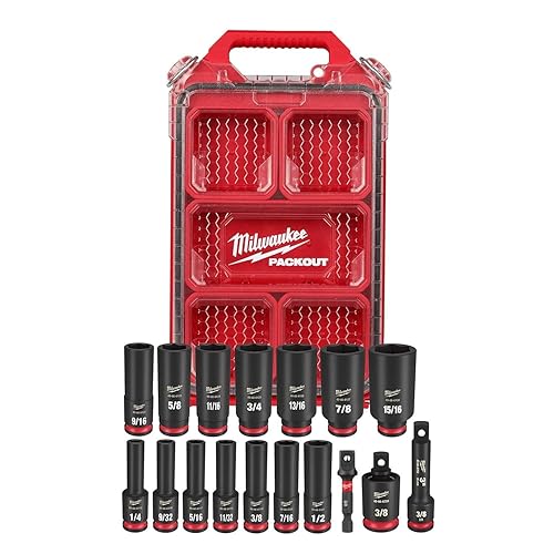 Milwaukee 49-66-6800 Showckwave - Juego de paquetes SAE de 17 piezas Milwaukee 49-66-6800 Showckwave - Juego de paquetes SAE de 17 piezas