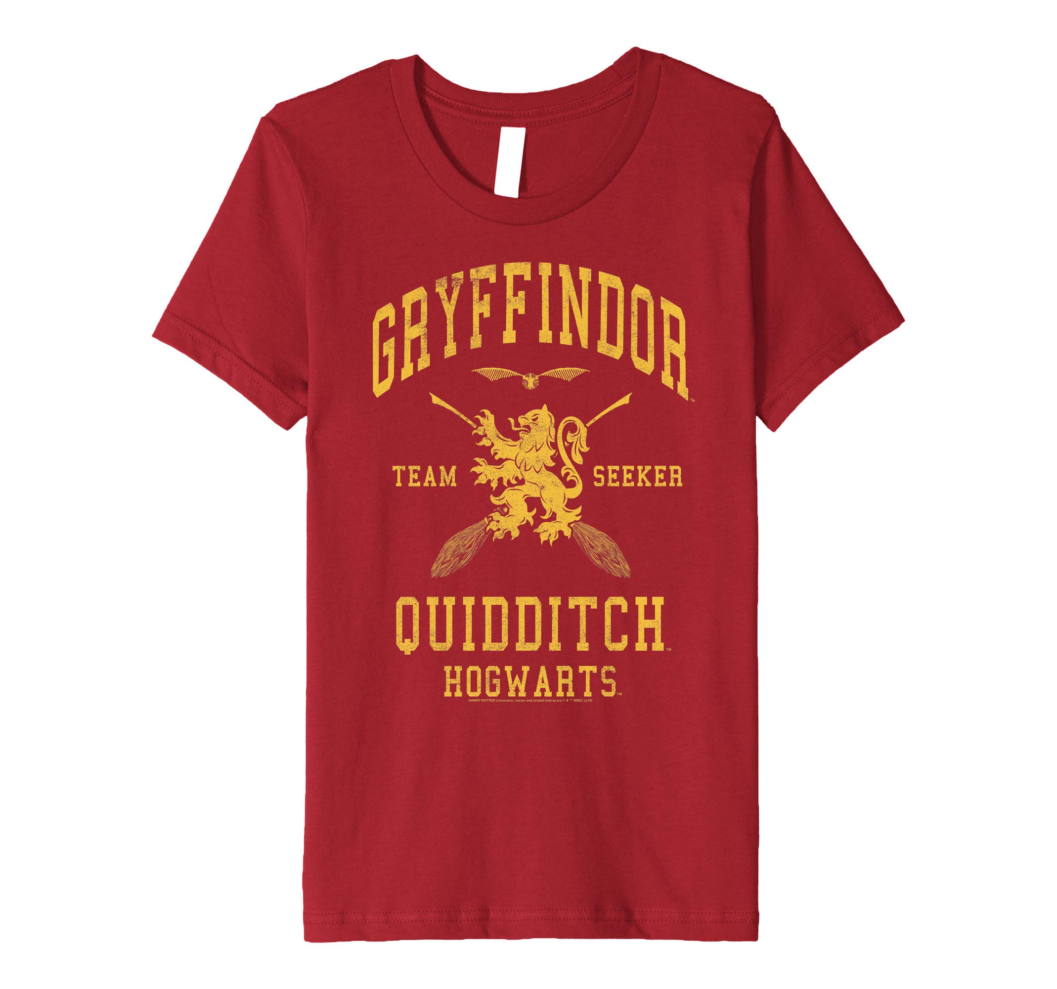 Harry PotterKids Harry Potter Gryffindor Team Seeker Text Premium T-Shirt