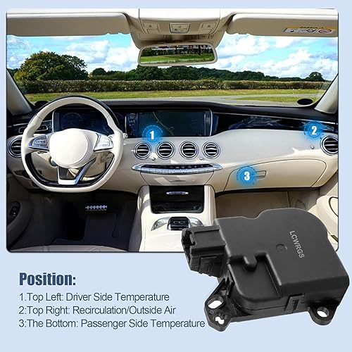 Miniatura 3 de Actuador de puerta de mezcla de calentador HVAC para Ford F-150 2009-2014, Ford Expedition 2010-2017, Lincoln Navigator 2009-2016, OE 604-252,