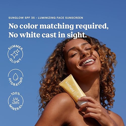Miniatura 2 de Kinfield Sunglow - Protector solar mineral para rostro - SPF 35 - Tinte luminizante - Fragancia 100% natural, cuidado de la piel seguro para