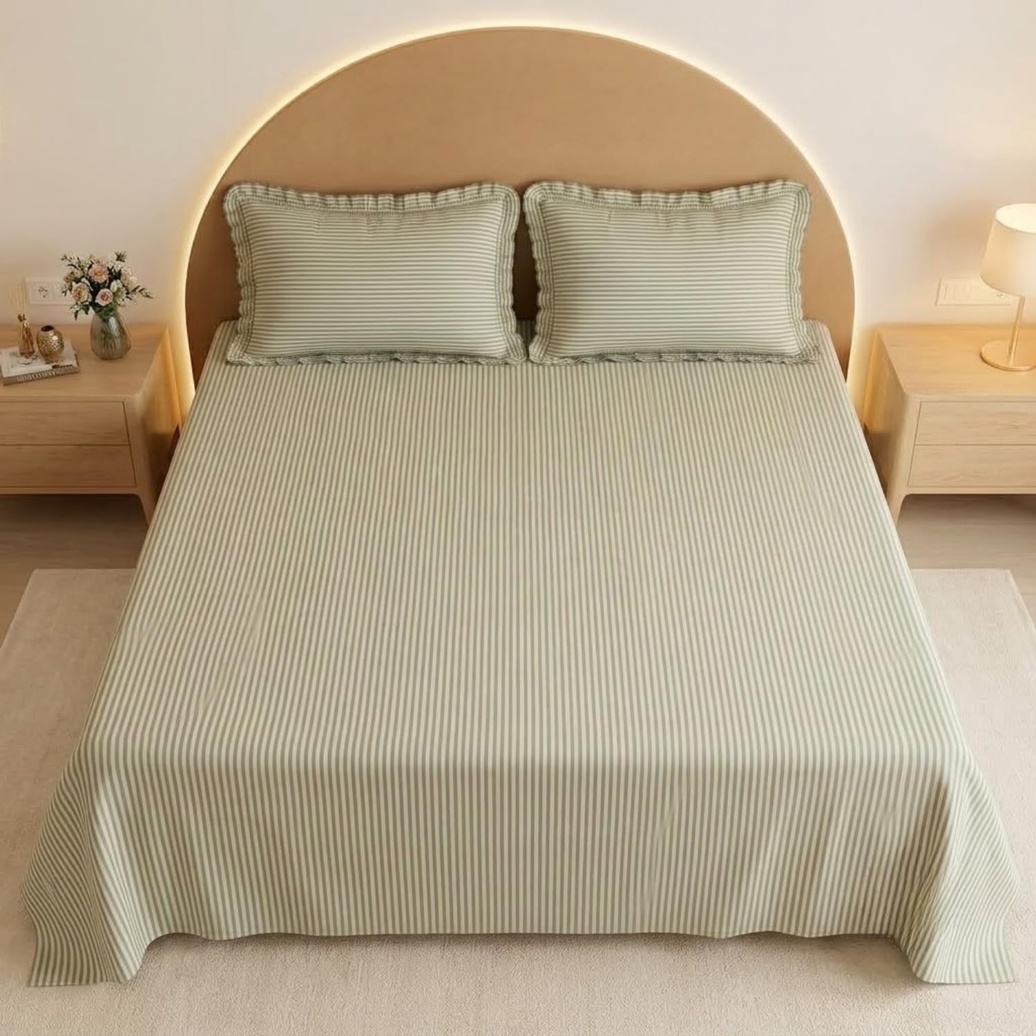 Boho Fitted Bedsheet - Yellow Abstract Design -24