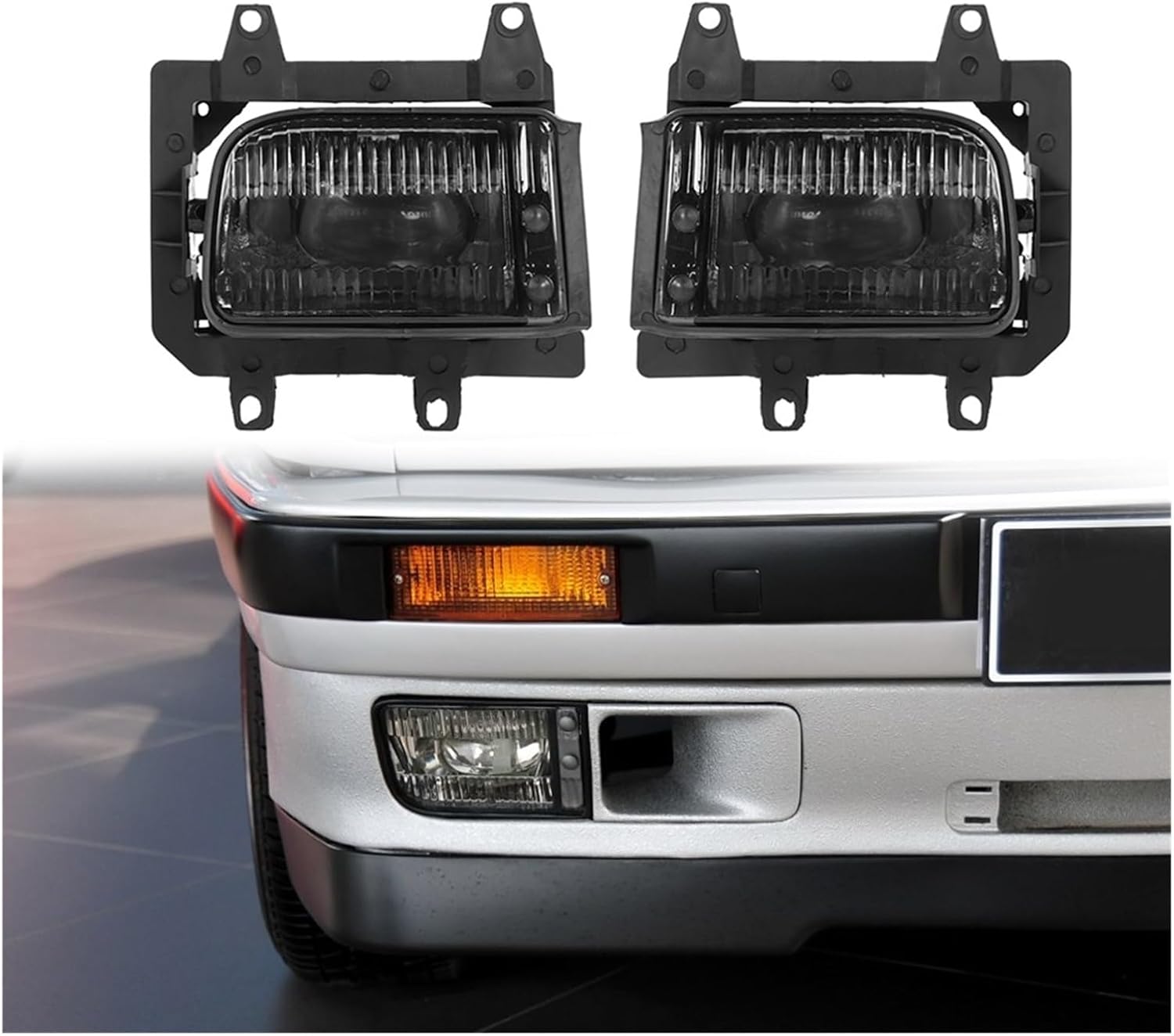 フロントバンパーフォグランプ 2個 電球付き E30 318i 325 325e 1985-1993 対応