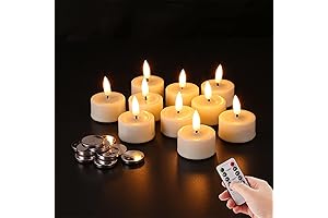 Flickering Flameless Tealight Candles with Realistic Glow