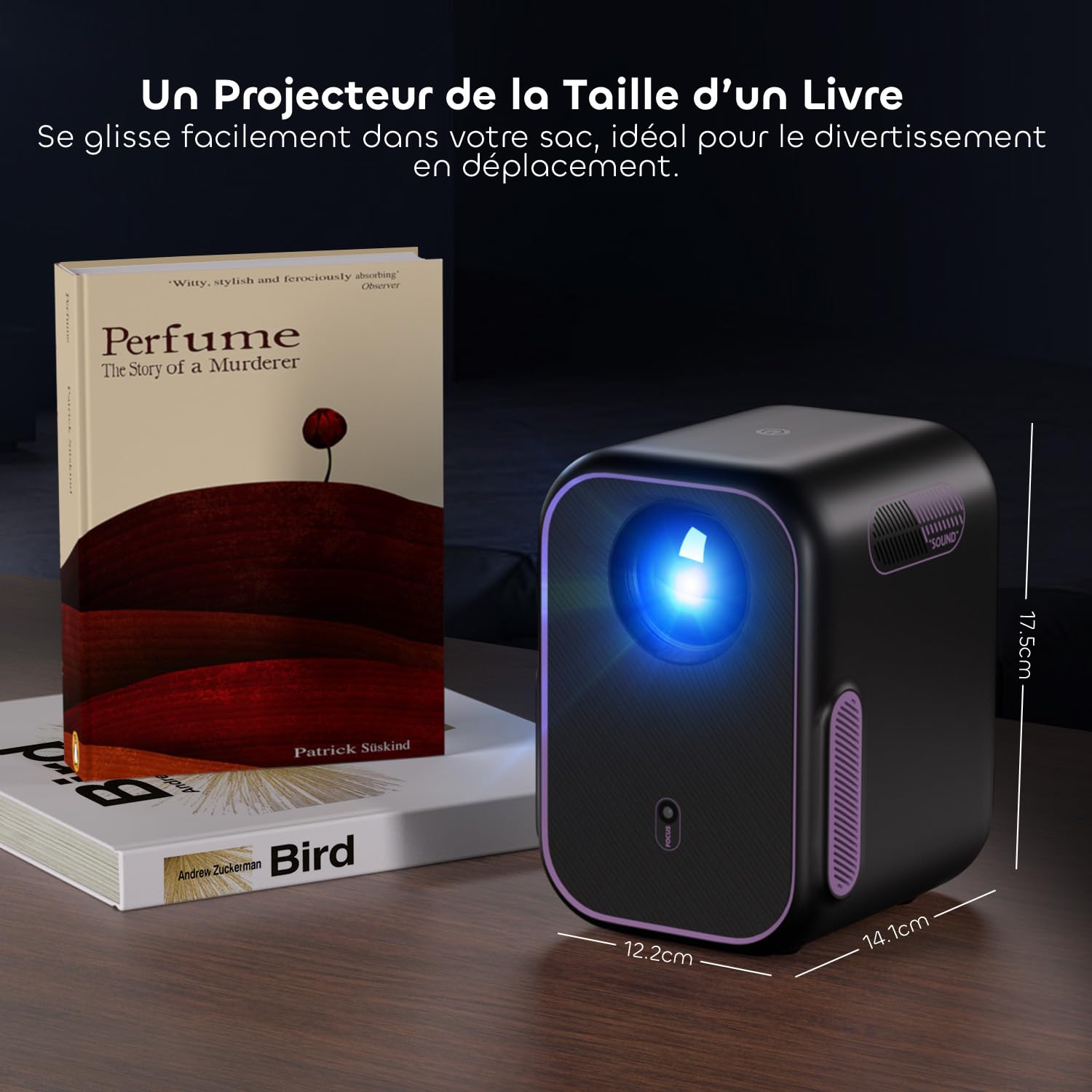 Projecteur avec WiFi, Bluetooth, Full HD 1080P, Support 4K, Audio Dolby Intelligent. Idéal pour cinéma Maison ou extérieur. HDMI Mini Portable NP One