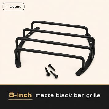 GS Power 8 inch Bar Grille for Subwoofer & Speaker in Chrome Silver or Matte Black Finish (1 pc). Also Available in 10 & 12