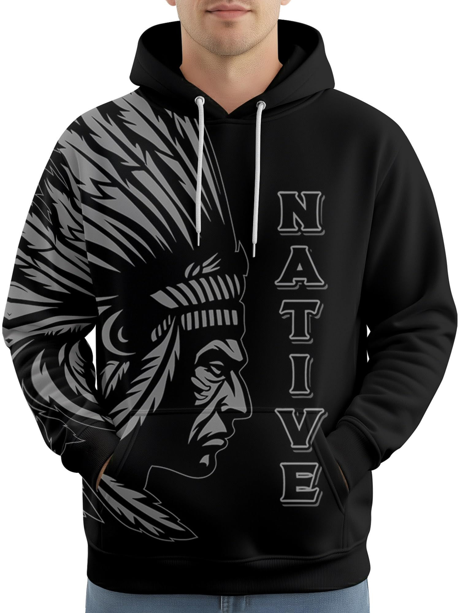 PAGYMO Graphic Hoodies for Men Funny Novelty Pullover Hooded Sweatshirt
