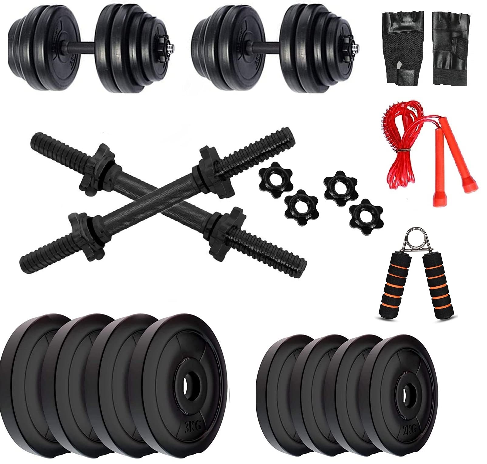 BULLAR Home Gym Set, Dumbbell Set, Dumbbell Plates, Dumbbells, Home Gym, Adjustable Dumbbells, Weight Plates, Dumbbell Set for Home Workout, Home Gym Equipments for Men, Exercise Set with Accessories (16KG) (B097RKNC3V) Amazon Price History, Amazon Price Tracker