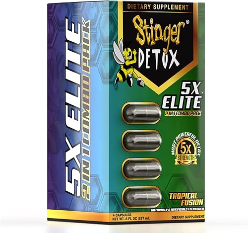 Miniatura 2 de Stinger Detox Paquete combinado 5X Elite  5X instantáneo  8 oz  Fusión tropical  5X cápsulas Buzz