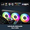 ARCTIC Liquid Freezer III Pro 360 A-RGB - AIO CPU Cooler, 3 x 120 mm Water Cooling, 38 mm Radiator, PWM Pump, VRM Fan, AMD AM5/AM4, Intel LGA1851/1700 Contact Frame - Black