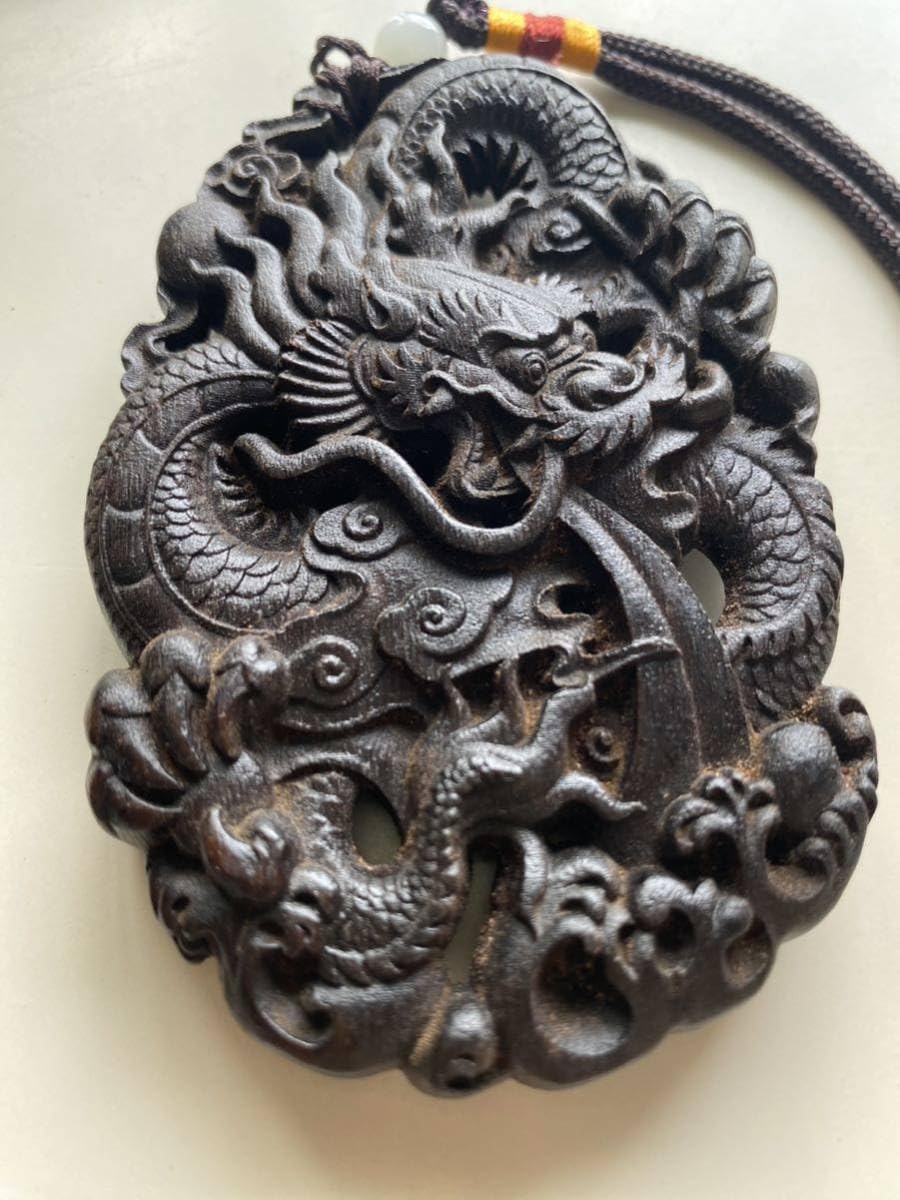 Amazon.co.jp: 龍根付 細密 木彫 一刀彫 リアル繊細彫刻（龍竜辰