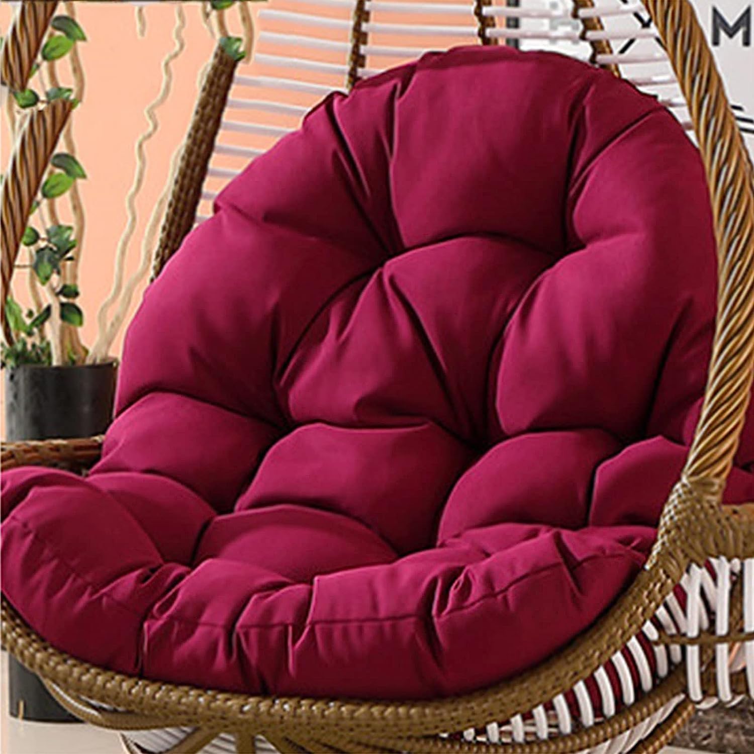 Taifuan Egg Chair Cushion Replacement Outdoor, Hanging Swing Chair Cushion Waterproof, Hammock Chair Cushion Only, for Indoor Outdoor Patio Garden Swing Chair Hanging Chair,