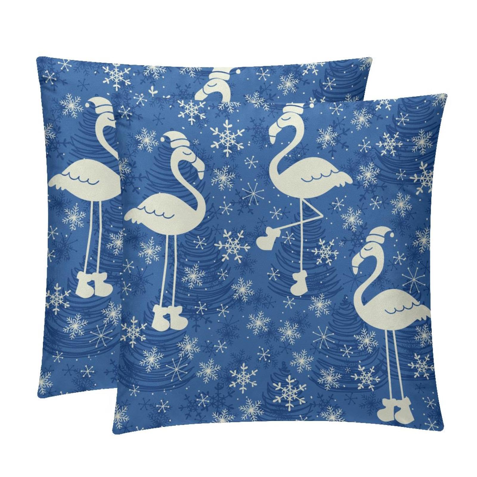 TDGKPZ Flamingo Throw Pillow Covers 2 Pack Pillowcases Soft Cozy Pillow Cases For Couch Bed Sofa 45x45cm