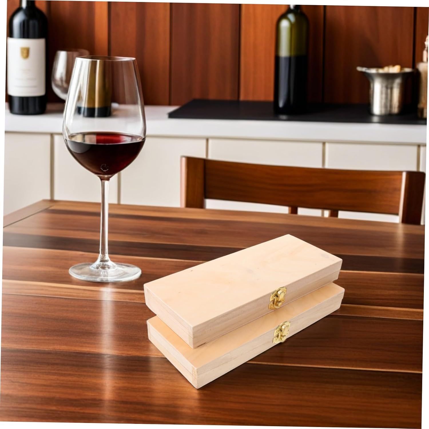 2pcs Hydrometer Wooden Storage Box with Foam Insert, Padded Protective Case for Brewing Wine and Beer, Instrument Organizer for Homebrew Glassware