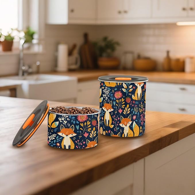 Alaza Fox Animal Airtight Coffee Bean Canister 500ml miniatura 2
