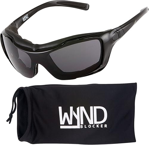 WYND Blocker Gafas de sol polarizadas grandes para motociclismo, gafas envolventes deportivas