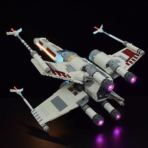 Miniatura 4 de LightGo Kit de iluminación LED diseñado para Star Wars X-Wing Starfighter compatible con Lego 75355 juego de construcción, no incluye modelo