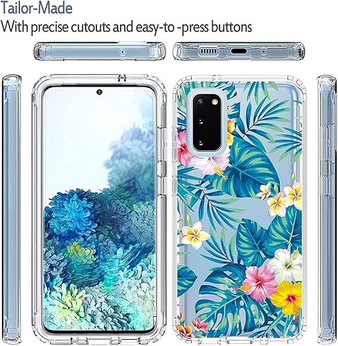 Miniatura 5 de Funda para Galaxy S20 5G de 6.2 pulgadas (no compatible con S20 FE), para Samsung S20 Clear Case, TPU 360 cuerpo completo a prueba de golpes híbrido