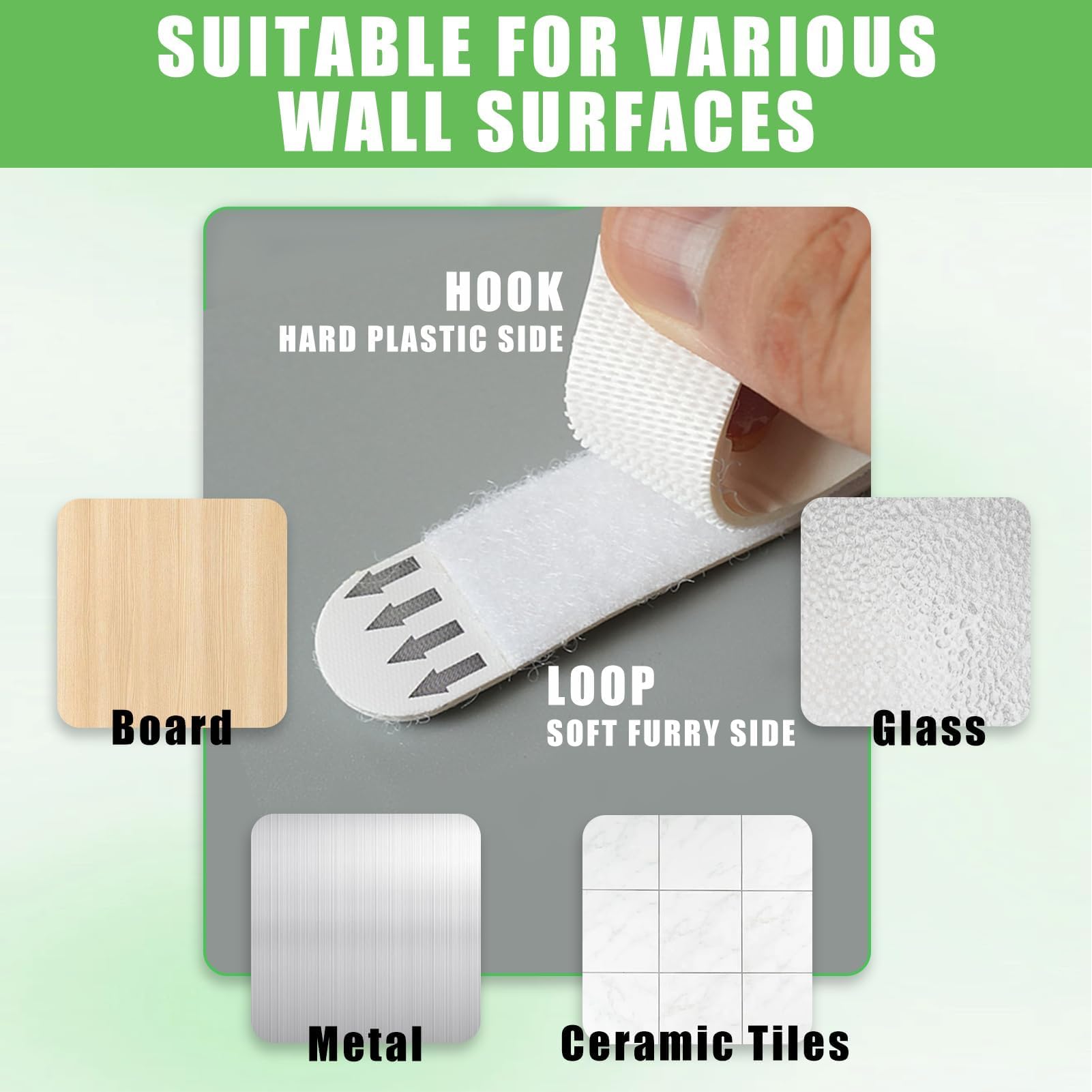Languettes Accroches Tableaux sans Percer, Bandes Suspension Résistantes à l'Eau, Attaches Adhésives Amovibles 36 Paires (72 Bandes)