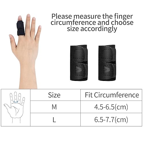 Miniatura 3 de Férula de dedo 2 piezas de soporte de dedo de un solo dedo con correa de fijación ajustable, enderezador de dedos para lesiones deportivas,