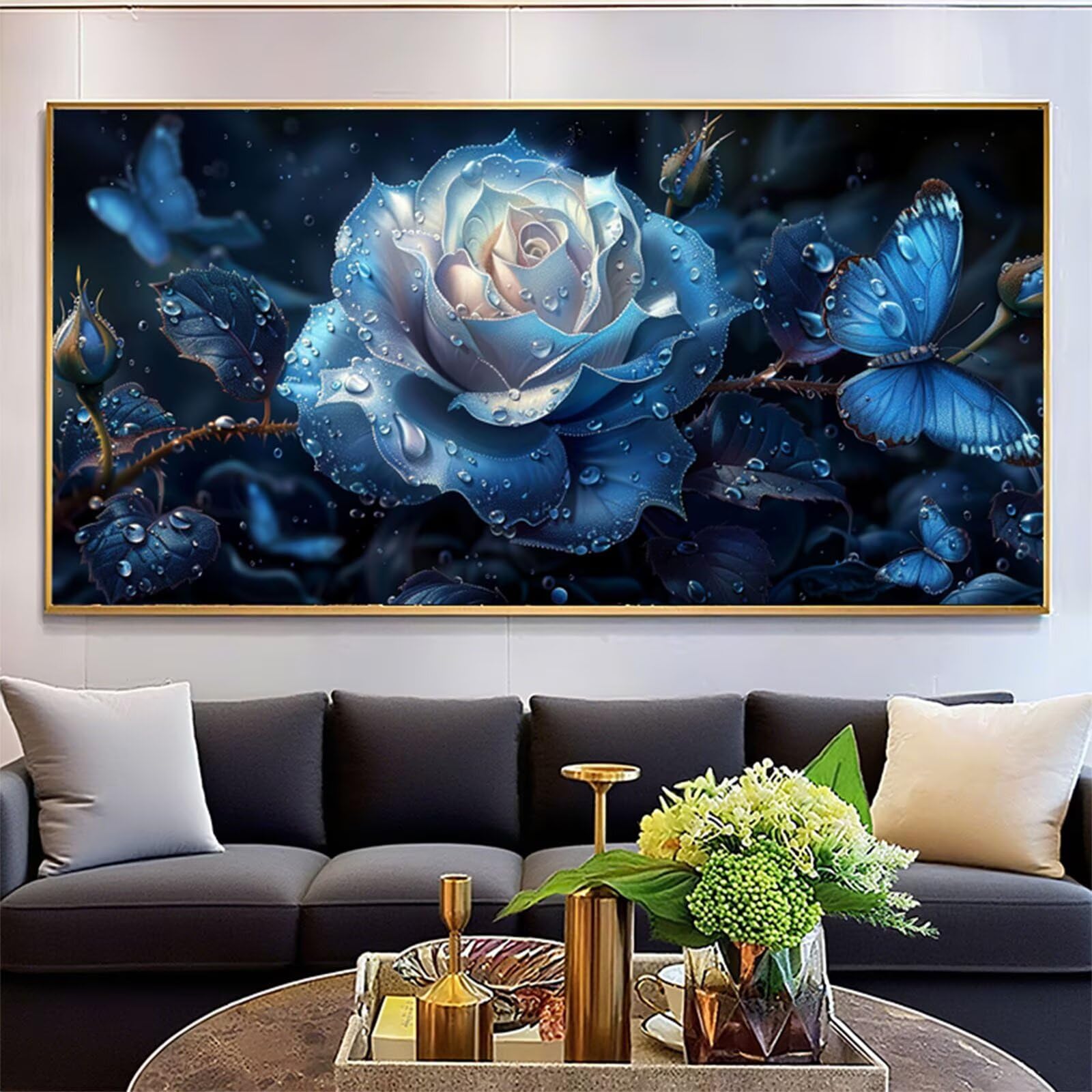 Diament Malarstwo Motyl Diament Malarstwo dla dorosłych, 5D Diament Malarstwo Różowe Haft Diamenty Duży Format 100 x 200 cm, DIY Rhinestone Ścieg krzyżykowy Ręczna aktywność do dekoracji ścian