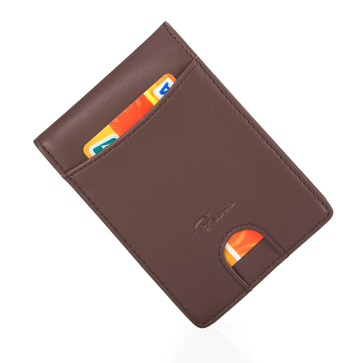 Everwell Premium Leather Wallet, Men Credit Card Holder Case, Unix Wallet Coin Purse Pocket with RFID Protection and Zipper, Many Compartments Women Purse Wallet with Money Clip Gift Box