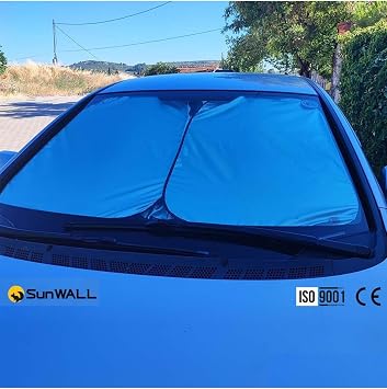 SunWALL Honda Jazz için Uyumlu Titanyum Gümüş Oto Güneşlik, 150 x 90 cm