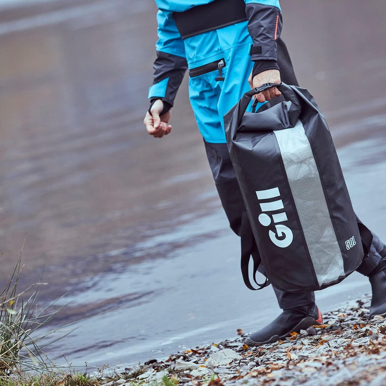 Gill Voyager 50 Litre Roll Top Dry Bag - Waterproof & Puncture Resistant for Water Sport, Kayaking, Beach, Boating, Camping