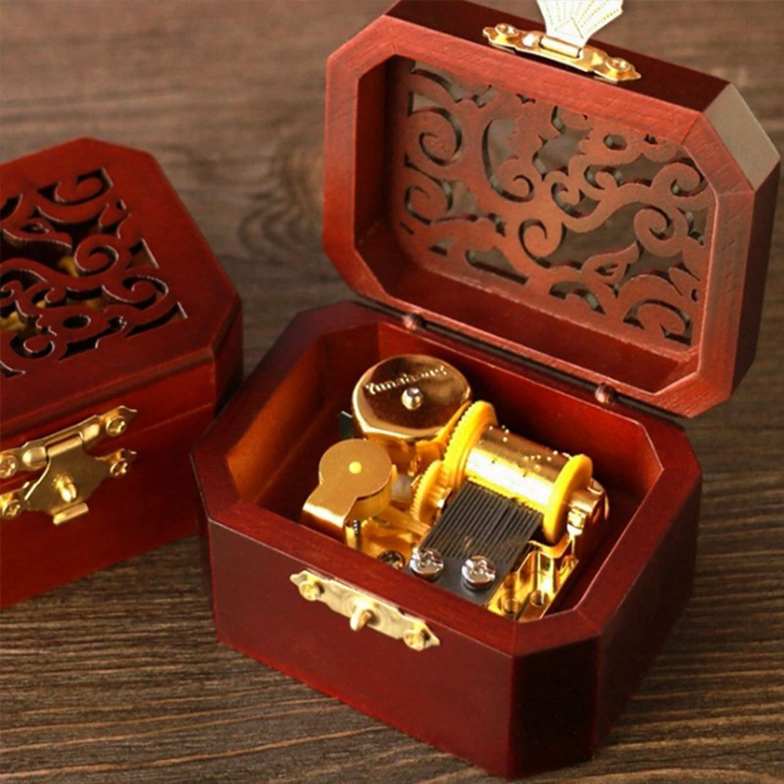Carillon, per Ragazze Donne Music Box Music Box Retro Regalo di Compleanno Regalo di Natale Octagon Hollow Music Box per Compleanno Natale Festa