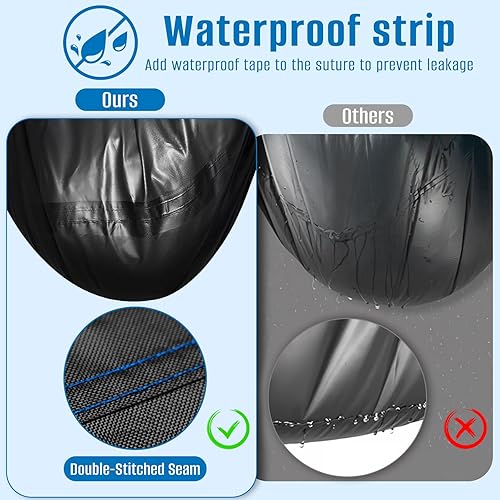 Miniatura 4 de SIRUITON Cubierta de chimenea para patio al aire libre, duradera, resistente a la intemperie, cubierta de chimenea para chimenea (negro)