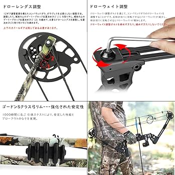 Amazon.co.jp: SHARROW アーチェリーコンパウンドボウセット