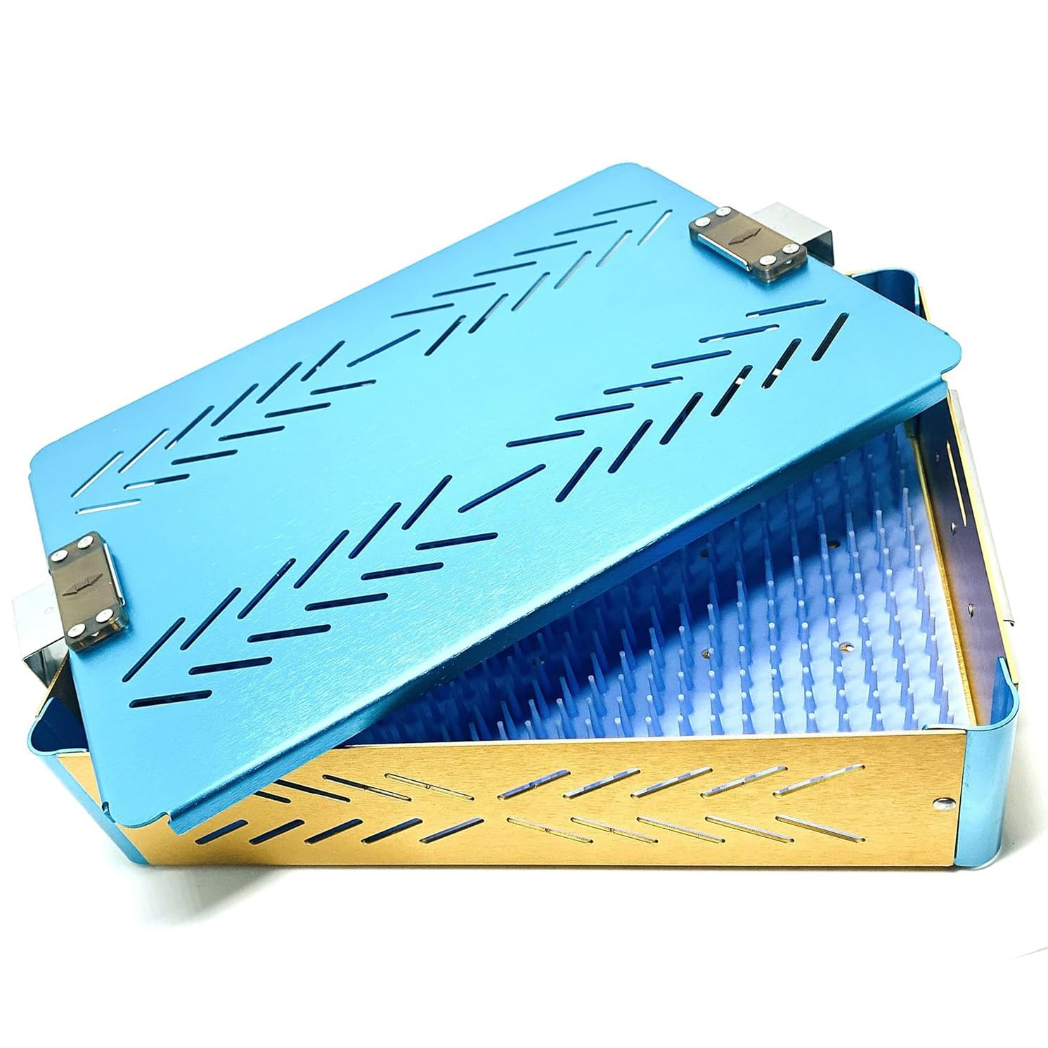 Caja de esterilización de aluminio, instrumento quirúrgico médico, cesta de desinfección, bandeja de lavado ultrasónico, otorrinolaringología oftálmica