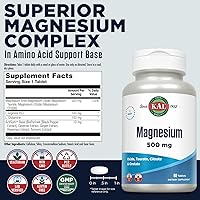 Vista 2 de Kal Tabletas de magnesio de 500 mg, 60