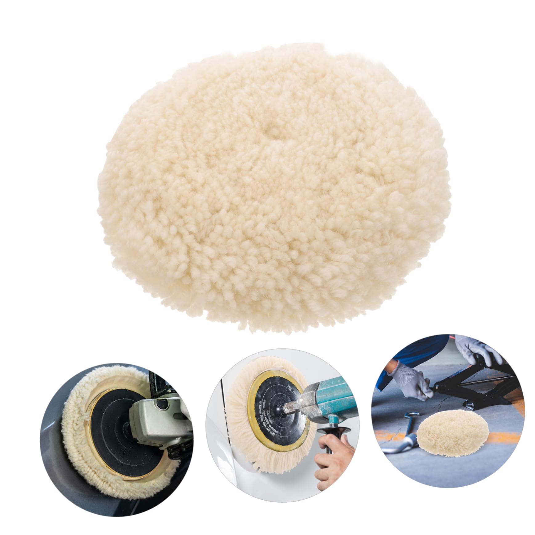 GLEAVI 5pezzi Disco Di Lucidatura Lana Per Macchine Rotative Da Tampone Polisher Per Pulizia e Lucidatura Di Auto Mobili e Piccole Parti