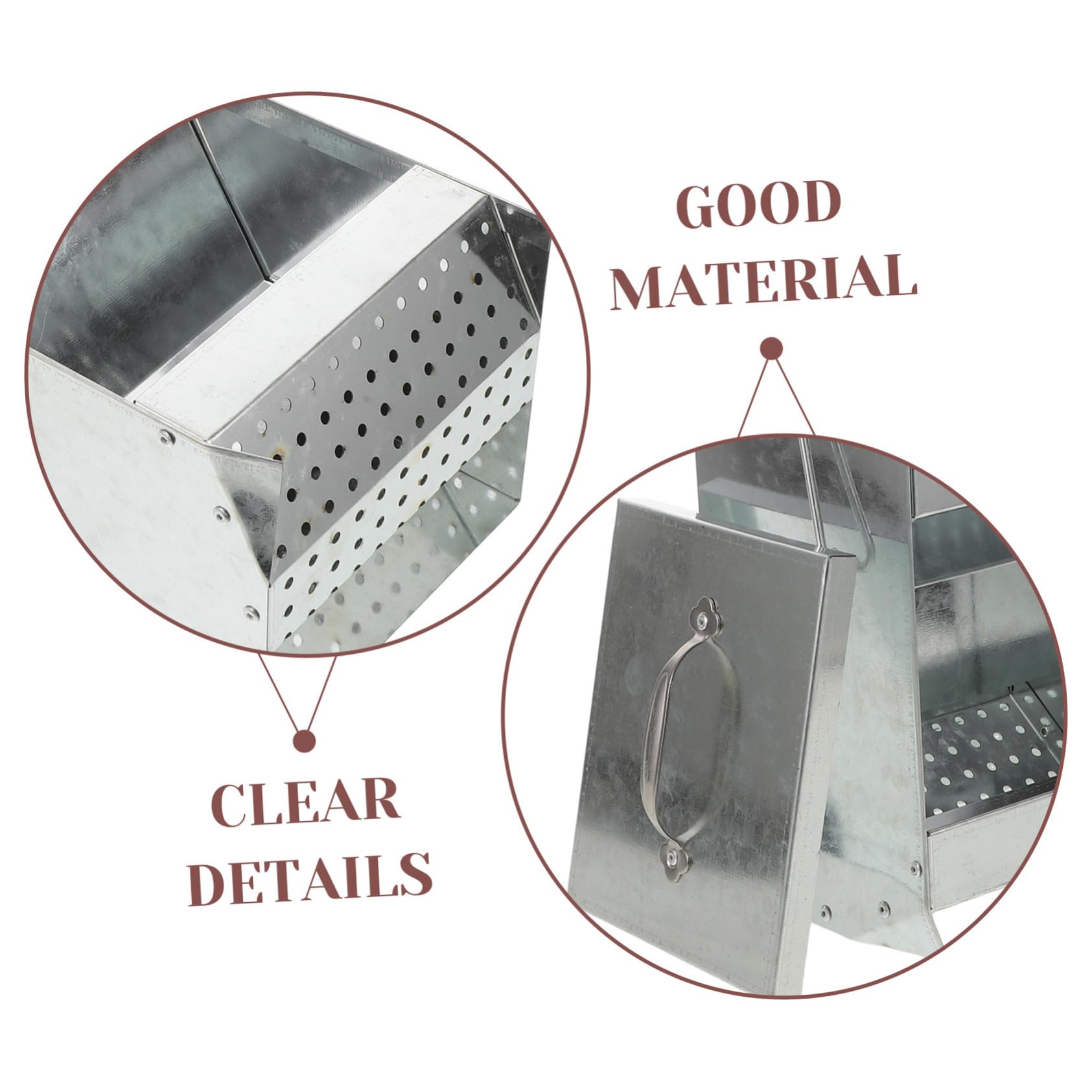 Metall-futterspender mit Deckel und Doppelseitigen Haken Robuster Kaninchen Kleintier-futterautomat für Käfige und Wände Platzsparender Metall-heuraufe für Hasen Meerschweinchen
