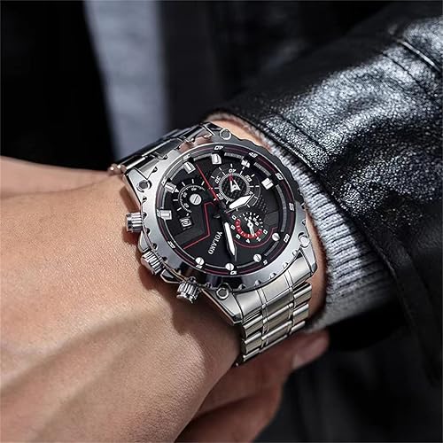 Miniatura 3 de CdyBox Reloj de pulsera de cuarzo de moda para hombre, reloj de pulsera de acero para hombre